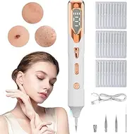 Aceshop Mole Removal, Warts Removal with 9 Strengths and Interchangeable Needles, Mole Removal with LCD Screen, USB Rechargeable, Professional Beauty Pen for Warts Nevus