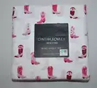 Cynthia Rowley Pink Cowgirl Boots Pattern King Size Sheet Set