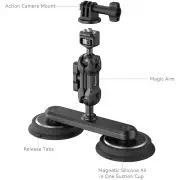 SmallRig Dual Magnetic Suction Cup Mounting Support Kit for Action Cameras 4467
