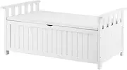 Gardeon Outdoor Storage Bench Box Wooden Garden Toy Tool Patio Furniture White
