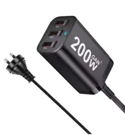 USB C Fast 200W 6-Port Charging Fast GaN Charger Power Adapter AU Plug