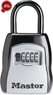 5400DAU Key Safe Portable Keyed Black and Silver 5 Key Capacity