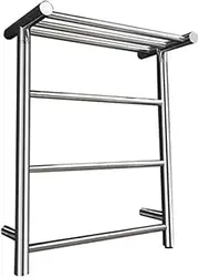 Towel rack Wall Mounted Towel Warmer with Top Shelf, 304 Stainless Steel Electric Heated Towel Rail for Bathroom, Heated Towel Rack with On/Off Switch (Light Hardwired)