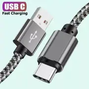 USB A to Type C Charging Cable 2A Fast Charger Nylon Data Cable 1M 2M 3M AUS