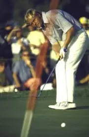 Golf PGA Championship Jack Nicklaus in action making putt during t- Old Photo