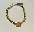 kate spade Statement Necklace ROSE QUARTZ semi precious stone NEW