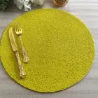 Set of 6, Handmade beaded placemat, Lemon, table mat