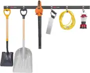Rubbermaid Fasttrack Garage Storage Utility Hooks, All in One Rail Hook Kit and