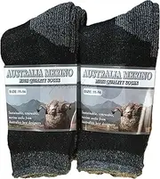 [PHX] 6 PAIRS 11-14 HEAVY DUTY AUSTRALIAN MERINO EXTRA THICK WOOL WORK SOCKS