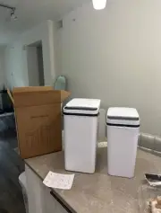 2 Pack 12L & 18L Automatic Smart Trash Can Touchless Motion Sensor