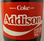 Share A Coke With Addison 2025 Personalized Gift Coca Cola Bottle