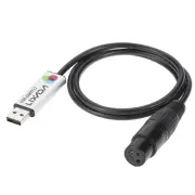 Lixada USB to DMX Interface Adapter LED DMX512 Computer PC Stage Lighting Contro