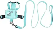 Hohopeti Ergonomic Dog Harness Backpack Leash for Small Pets Cat Back Bag Comfortable Harness Long Safety Leash