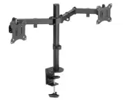 AMER Dual LCD LED Monitor Desk Mount Stand with C-clamp | Heavy Duty Fully Ad...
