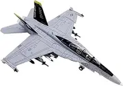 Replica Pre-Build Aircraf Metal 1:100 Scale for VF/A-18F F-18 F18 Super Hornet Pirate Flag Militarized Aircraft Model Toy for Collection Collection Gift Display