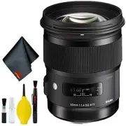 Sigma 50mm f/1.4 DG HSM Art Lens for Nikon F Standard Kit