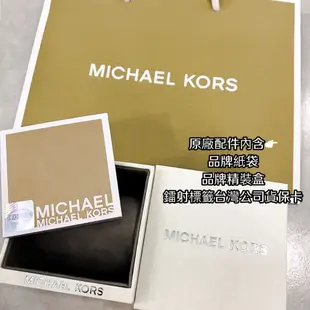 MICHAEL KORS 時尚晶鑽金色不鏽鋼鍊帶女錶 35MM MK3881 台灣公司貨保固2年