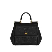 [Dolce & Gabbana] Dolce & Gabbana Medium Sicily Tote Bag ONE SIZE BLACK