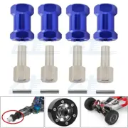 4x 12mm Wheel Hex Hub Adapter 20mm Extension For 1/10 RC Crawler SCX10 D90 Blue