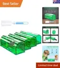 Lightweight 4-Pack Humane Mouse Traps - Easy Use & Clean for Safe Pest Control