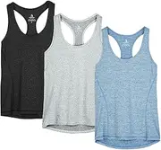 [icyzone] Workout Tank Tops for Women - Racerback Athletic Yoga Tops, Running Exercise Gym Shirts