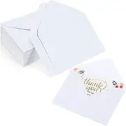 Yahenda 200 Count Mini Gift Card Envelopes Bulk Wedding Pocket Small Paper Envelopes Gift Card Sleeves Greeting Business Tiny Pocket for Graduation Engagement Mother's Day 4 x 2.7 Inch(White)