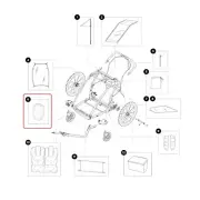 Thule Crotch Pad Step Pad - Chartreuse for Chariot Sports 1 2