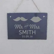 Mr & Mrs Personalised Slate Sign