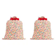2PK Annabel Trends Santa Sack Christmas Holiday Gift/Surprise Bag Confetti