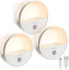 Rechargeable Battery Night Light, Motion Sensor Night Light, LED Warm White Magn