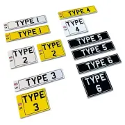 1:8 Scale UK British RC Mini Plastic Number Plate Plates Pair License Car Drift
