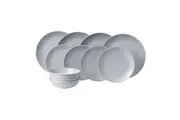 Royal Doulton Gordon Ramsay Maze Light Grey 12pc Dinner Stoneware Set | Set of 12