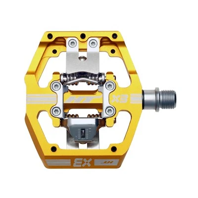 HT Components X3 Clipless Platform MTB Mountain Bike Pedals - Gold