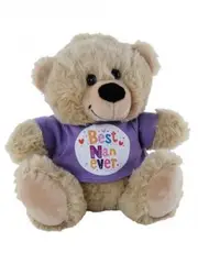 Plush Bear Best Nan Ever Shirt 18cm