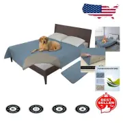 100% Waterproof Dog Bed Cover - Non-Slip Furniture Protector 68x82 in Light Blue