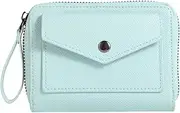 [ANBENEED] Genuine Leather Small Snap ID Wallets Zipper Credit Card Holder For Women Ladies Girls