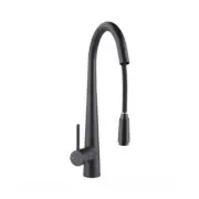 Black Kitchen Sink Mixer Tap Round Pull Out Tap Laundry Sink Faucets