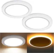 Hlite13 13 Inch LED Flush Mount Ceiling Light Fixture with Night Light, 24W, 260