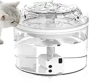Cat Fountain, 1.8 L Drinking Fountain for Cat, Cat Water Fountain, Pet Water Fountain, Ultralight Cat Dog Drinking Fountain, Automatic Shut-Off Cat Drinking Fountain with USB Interface