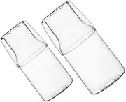 Alipis 2Sets Glass Carafe and Cup Kit Elegant Transparent Water Jug for Bedroom Living High Borosilicate Glass for Cold Water Tea Juice and More
