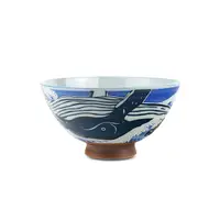 在飛比找蝦皮商城優惠-[堯峰陶瓷]日本美濃燒 大平碗鯨魚 飯碗|日式飯碗|日本製陶