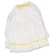 Boardwalk 8002 Mop Head, Looped, Enviro Clean With Tailband, Medium, White,