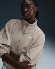 Nike One Women's Therma-FIT Oversized 1/2-Zip Fleece Top