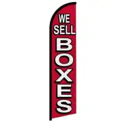 We Sell Boxes Windless Swooper Flag Moving Supplies RED