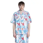 [ALEXANDER MCQUEEN] Hawaiian Floral Shirt Blue