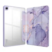 MCC For Samsung Galaxy Tab A9+ Plus 11" Case Cover Clear Back Marble X210 X215 [Purple]