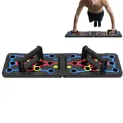 Foldable Push Up Board Rack Training Gym Exercise Stand with Grip Bar