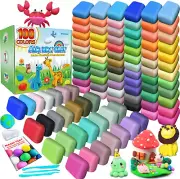 Air Dry Clay 100 Colors, Modeling Clay for Kids, DIY Molding Magic Clay