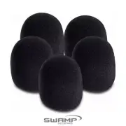 On Stage Black Foam Microphone Windscreens 5-Pack - Wind Sock, Screen