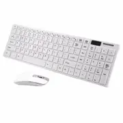 Keyboards & Keypads 2.4G Slim Optical Wireless Keyboard And Ultra Thin Mouse Usb Receiver Combo Kit White